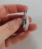 Pendant, Charoite in sterling silver