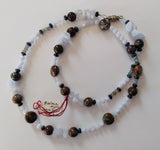 Necklace, Blue Lace Mixed stone Beaded