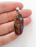 Pendant, poppy jasper