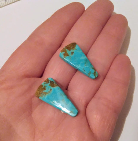 Cabochon, Turquoise pair