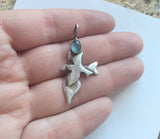 Pendant, Bird with blue aquamarine