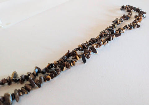 Bead strand, Tiger Eye chip necklace