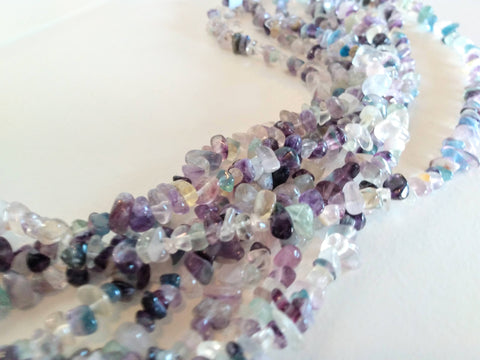 Bead strand, Fluorite chip necklace