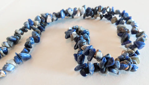 Bead strand, Sodalite chip necklace