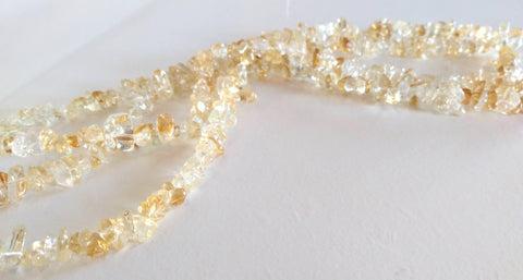 Bead strand, Citrine chip necklace