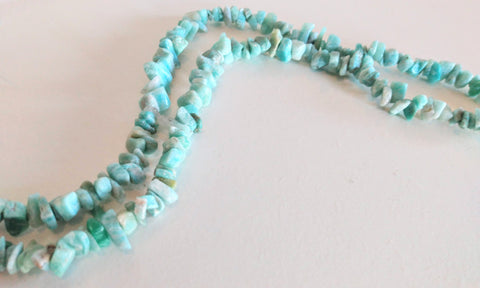 Bead strand, Amazonite chip necklace