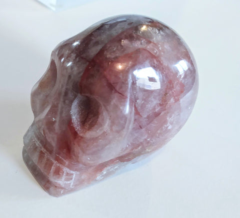 Skull, Hematoid Quartz carving